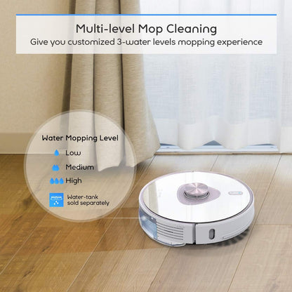 L900W Robot Vacuum, Robotic Vacuum Cleaner and Mop with LIDAR Navigation, Precision AI Mapping and Intelligent Mopping, 2700Pa Suction Z-Zag Routing, Carpets Boost, No-Go Zones, Wi-Fi Connected