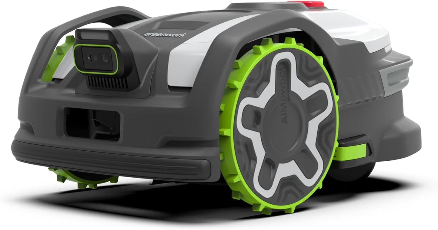 Greenworks C20Z Wire-Free Robotic Lawn Mower, up to 1/2 Acre, Rtkvision Navigation, 24-Degree Slope Climbing, Smart Obstacle Avoidance, App Control with Electric Height Adjustment