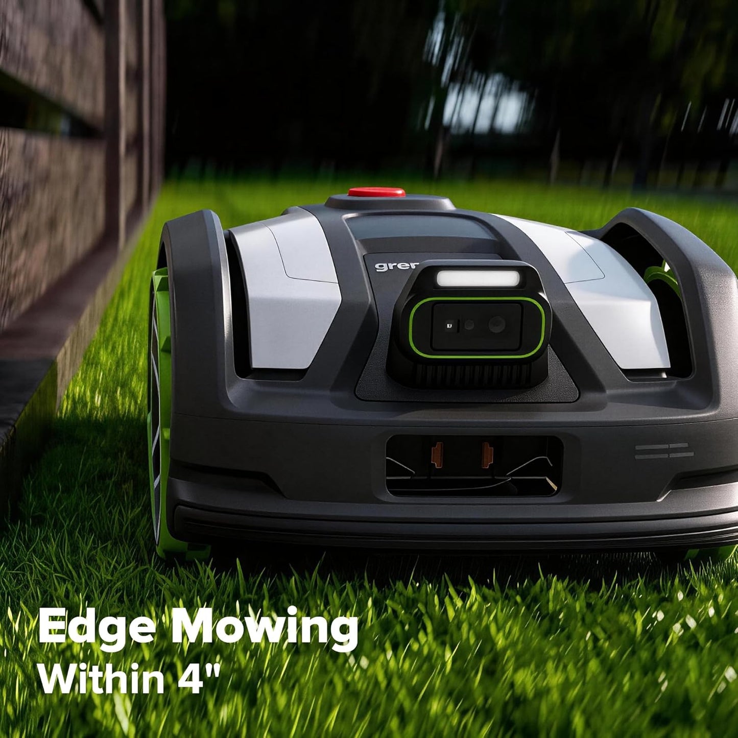 Greenworks C20Z Wire-Free Robotic Lawn Mower, up to 1/2 Acre, Rtkvision Navigation, 24-Degree Slope Climbing, Smart Obstacle Avoidance, App Control with Electric Height Adjustment