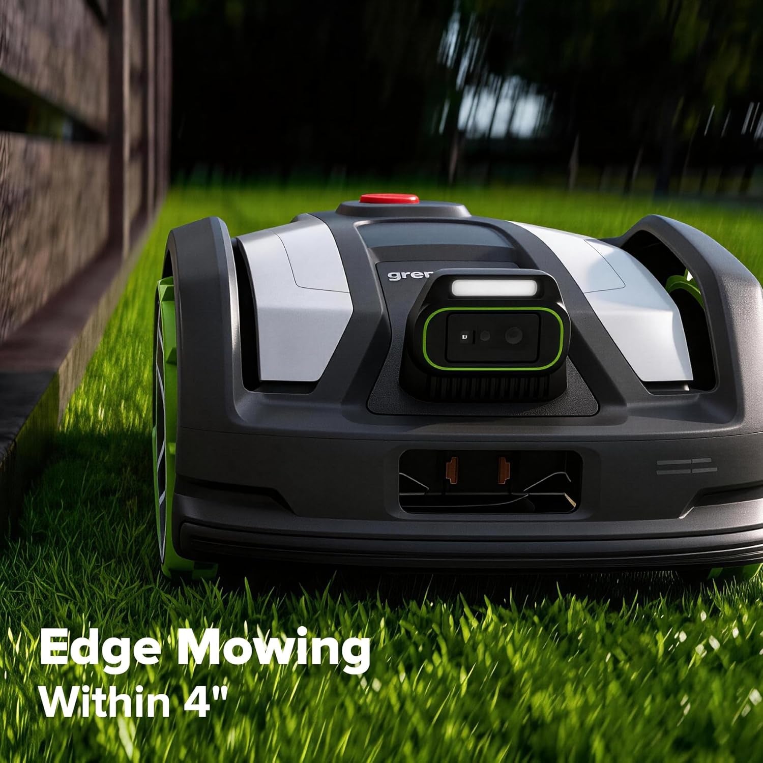 Greenworks C20Z Wire-Free Robotic Lawn Mower, up to 1/2 Acre, Rtkvision Navigation, 24-Degree Slope Climbing, Smart Obstacle Avoidance, App Control with Electric Height Adjustment