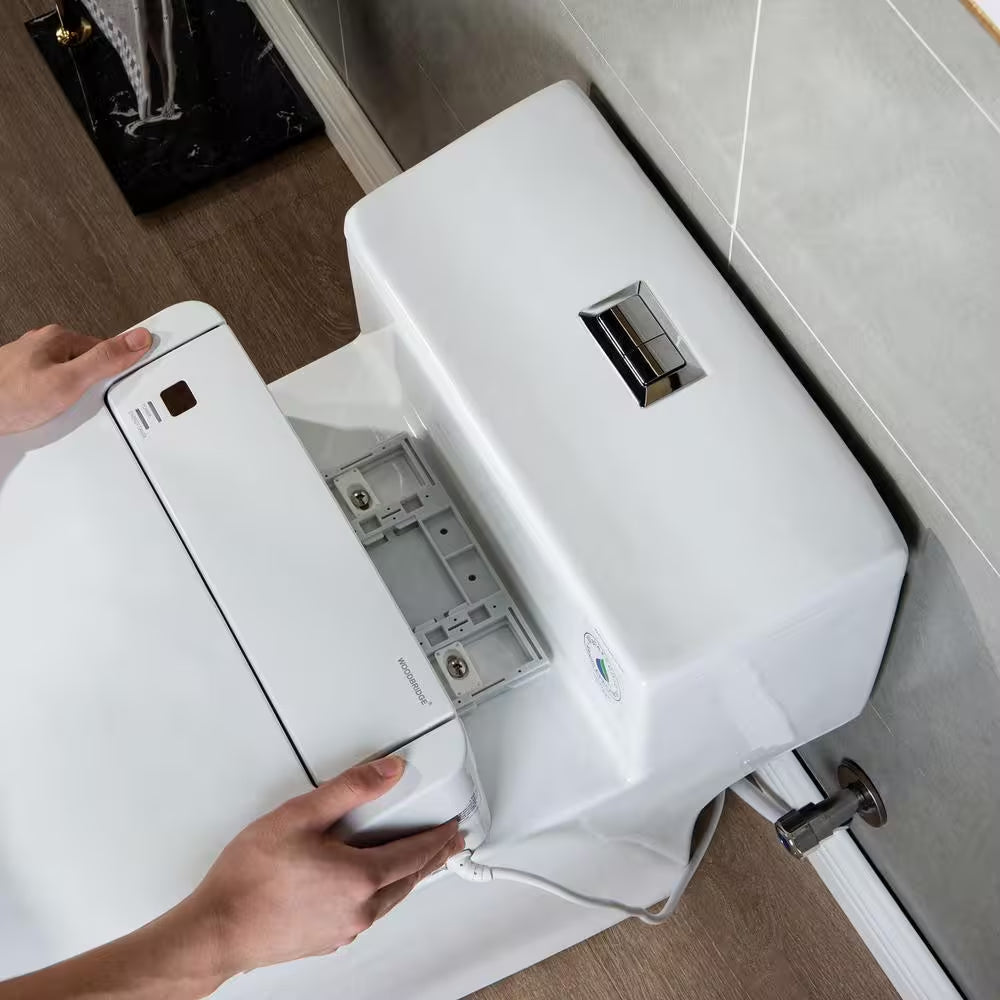 Revel One Piece 1.1GPF/1.6 GPF Dual Flush Elongated Toilet with Advance Smart Bidet Toilet in White