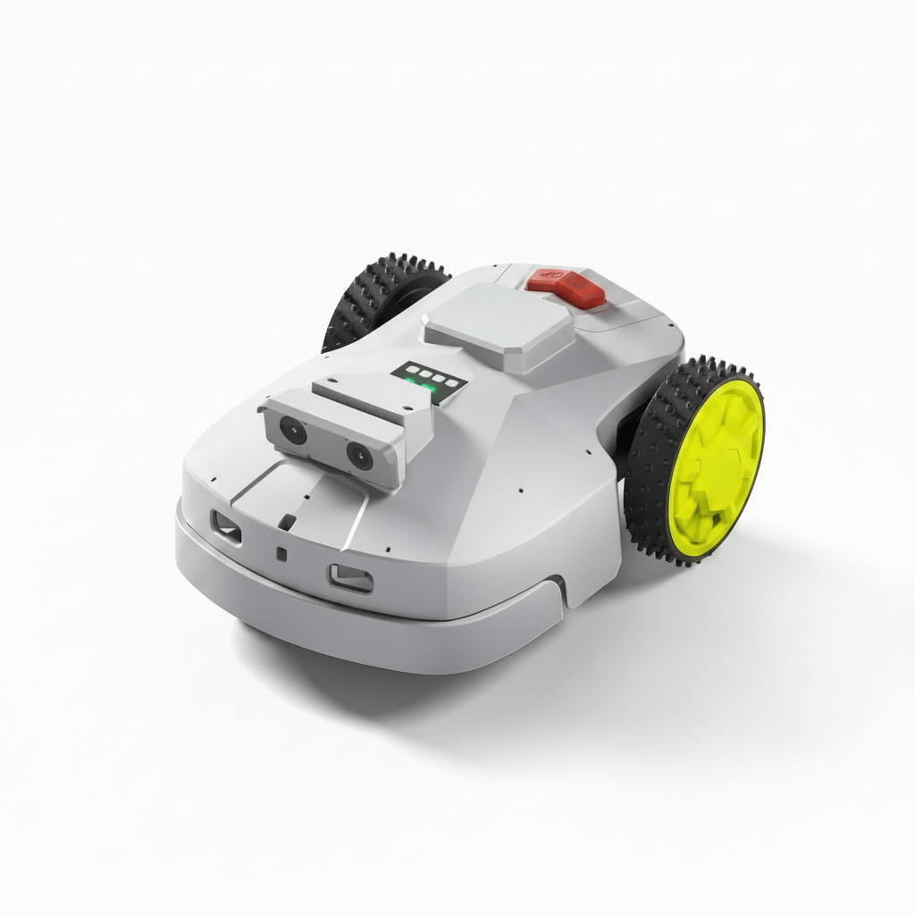 Robot Lawn Mower — 1.5 Acre Ultra Quiet Self Charging Robot Mower, up to 4 Inches Cutting Height, Robotic Lawn Mowers with RTK+4 Eye Vision, Mapping and anti Theft Tech, APP Control